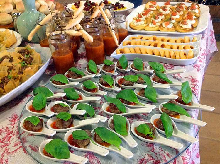 Canapes table